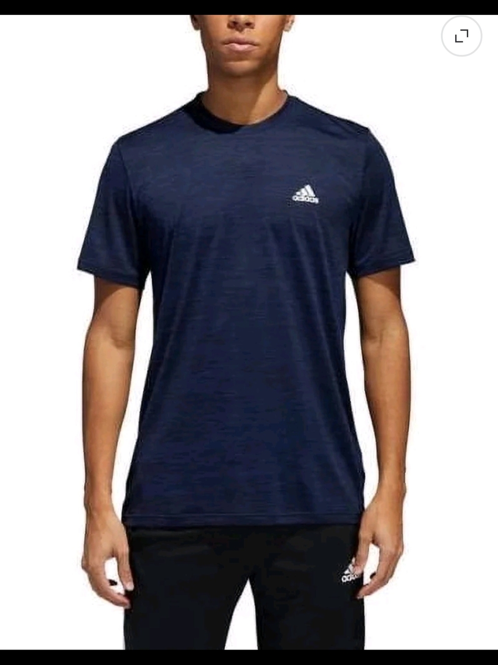 Men's Adidas Navy Blue Short-Sleeve Performance Tee - Size XL